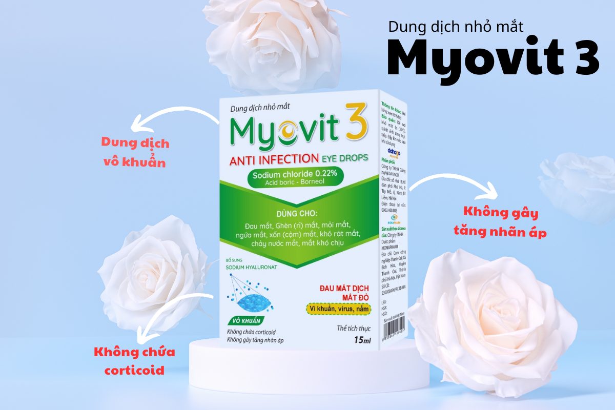 Ưu điểm của Dung dịch nhỏ mắt Myovit 3