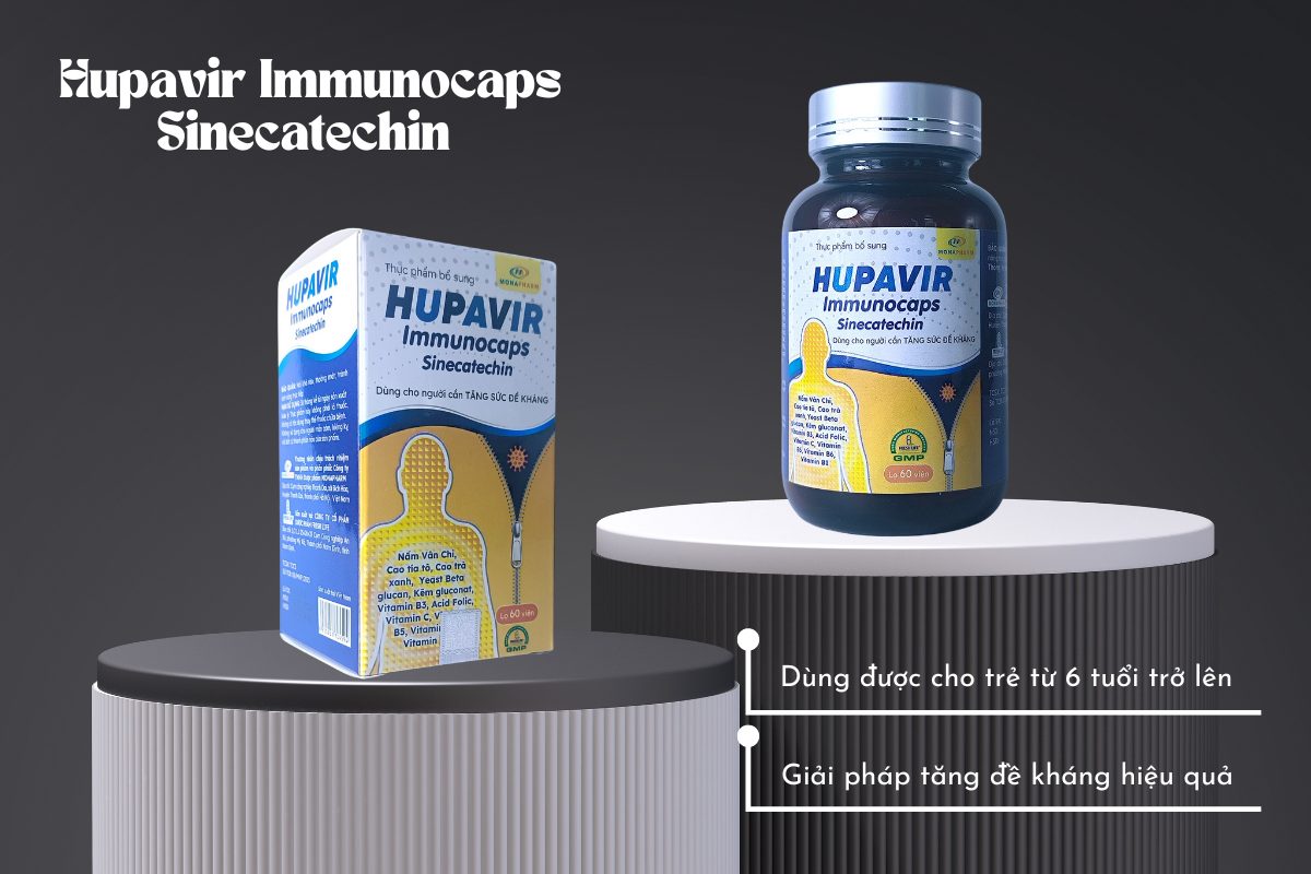 Vì sao nên chọn Hupavir Immunocaps Sinecatechin